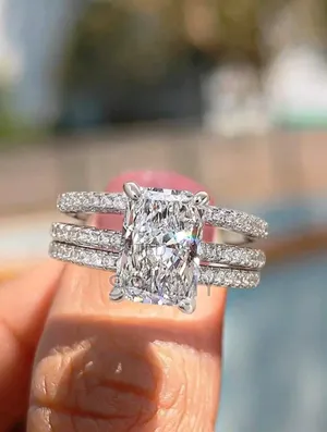3pcs S925 Sterling Silver Elegant Zirconia Jewelry Set