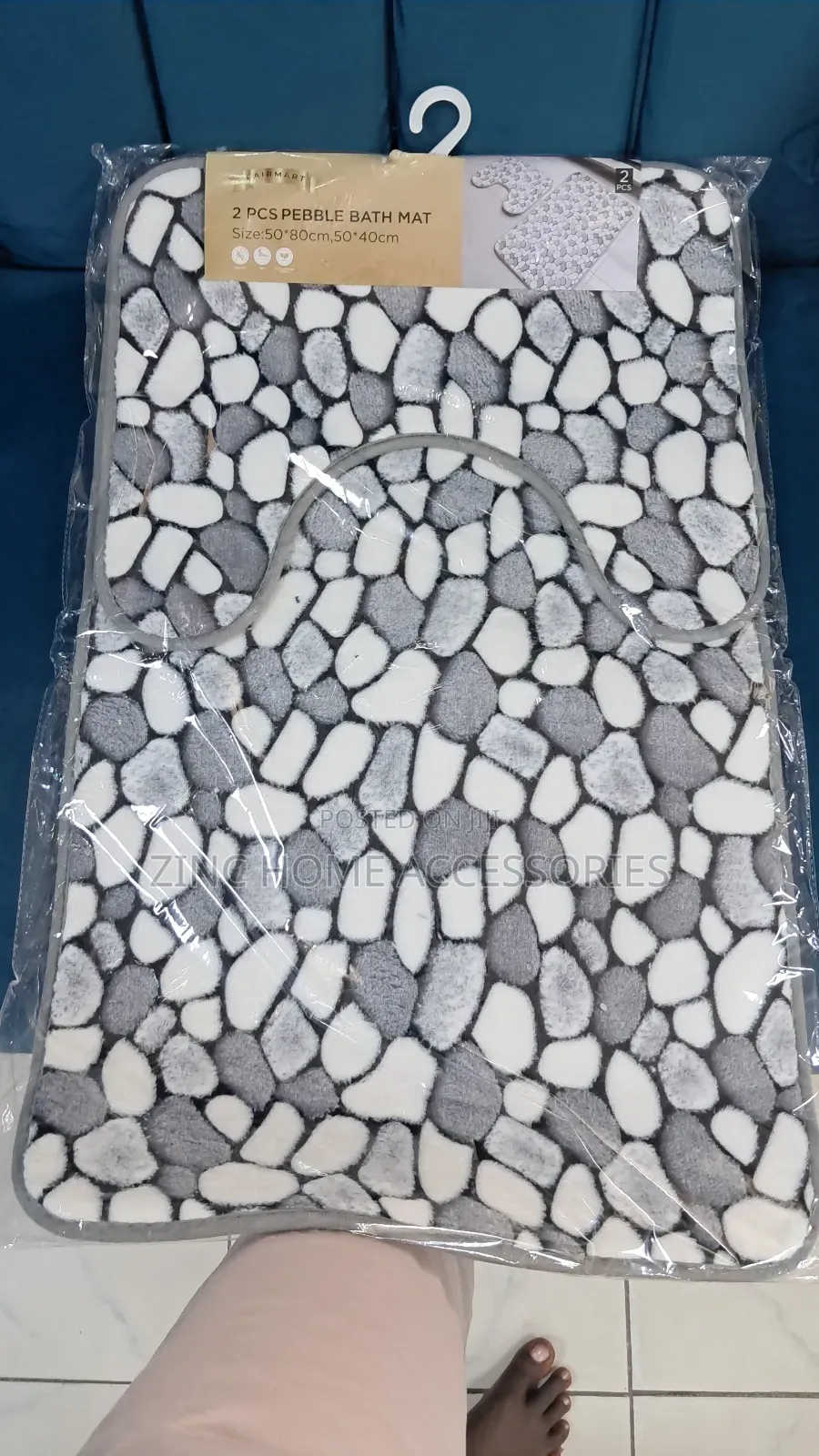 2pcs Memory Foam Bath Mat
