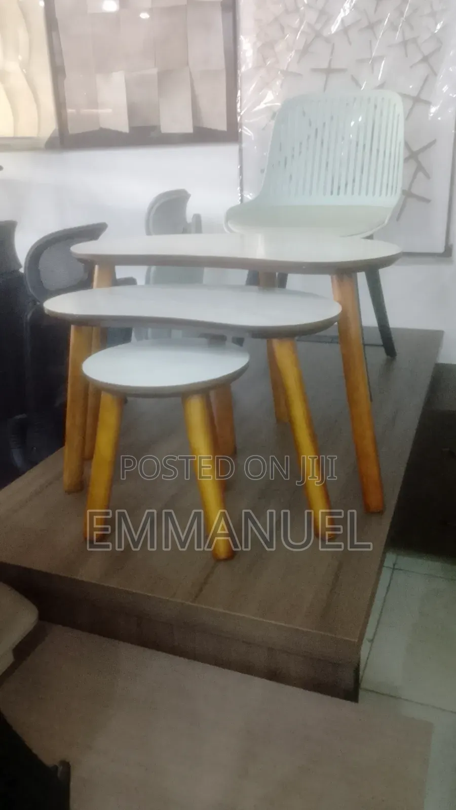 A Set of Wooden Side Stools