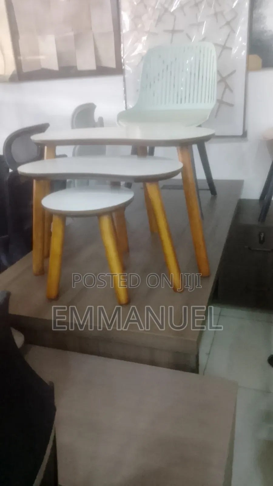 A Set of Wooden Side Stools