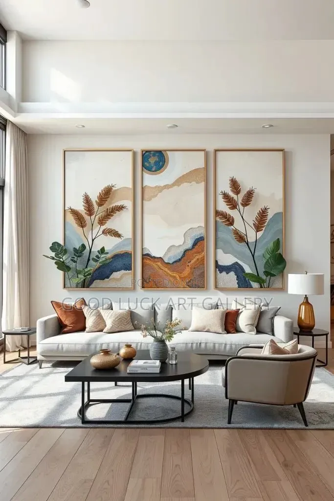 3 Panel Abstract Wall Art