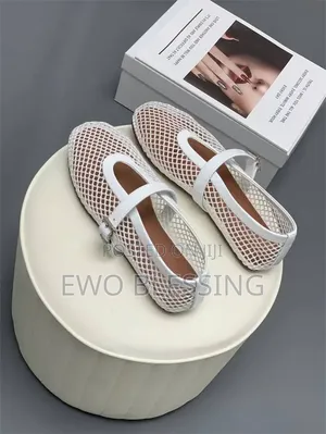 "Elegant Mesh Mary Jane Flats
