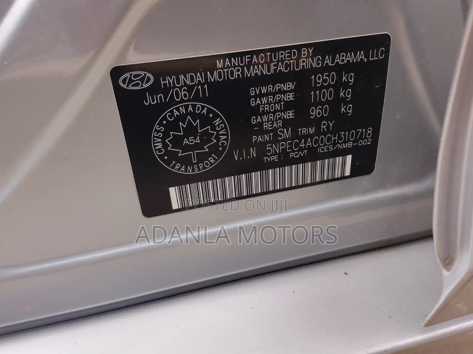Hyundai Sonata 2012 Silver