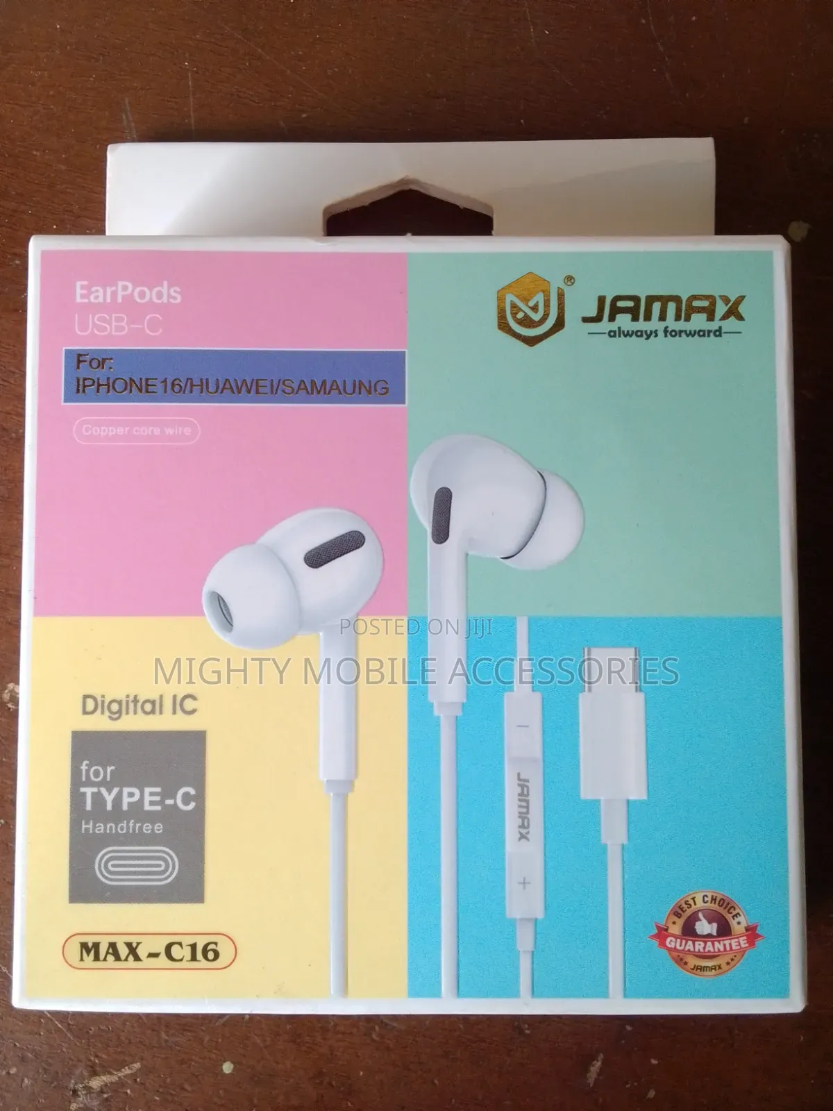 JAMAX Type-C/iPhone Wired Earphones – New Edition