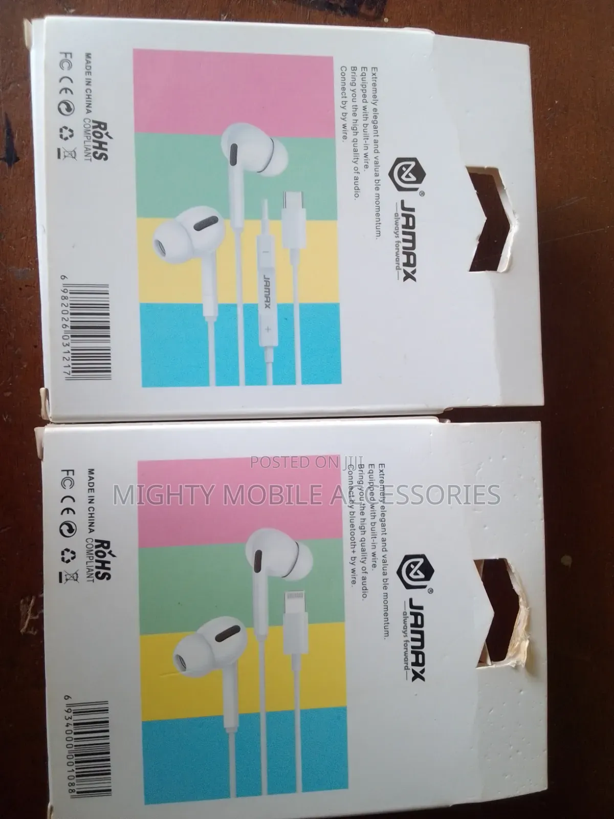 JAMAX Type-C/iPhone Wired Earphones – New Edition