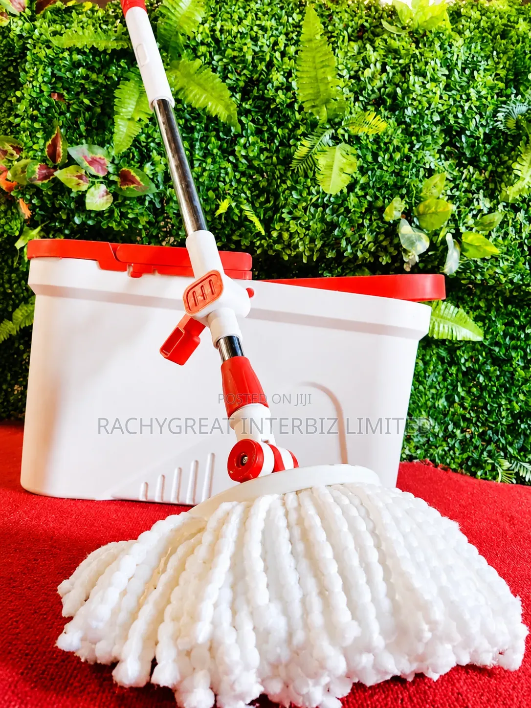 360° Spin Mop Bucket With Microfiber Mop Stainless Steel Handle