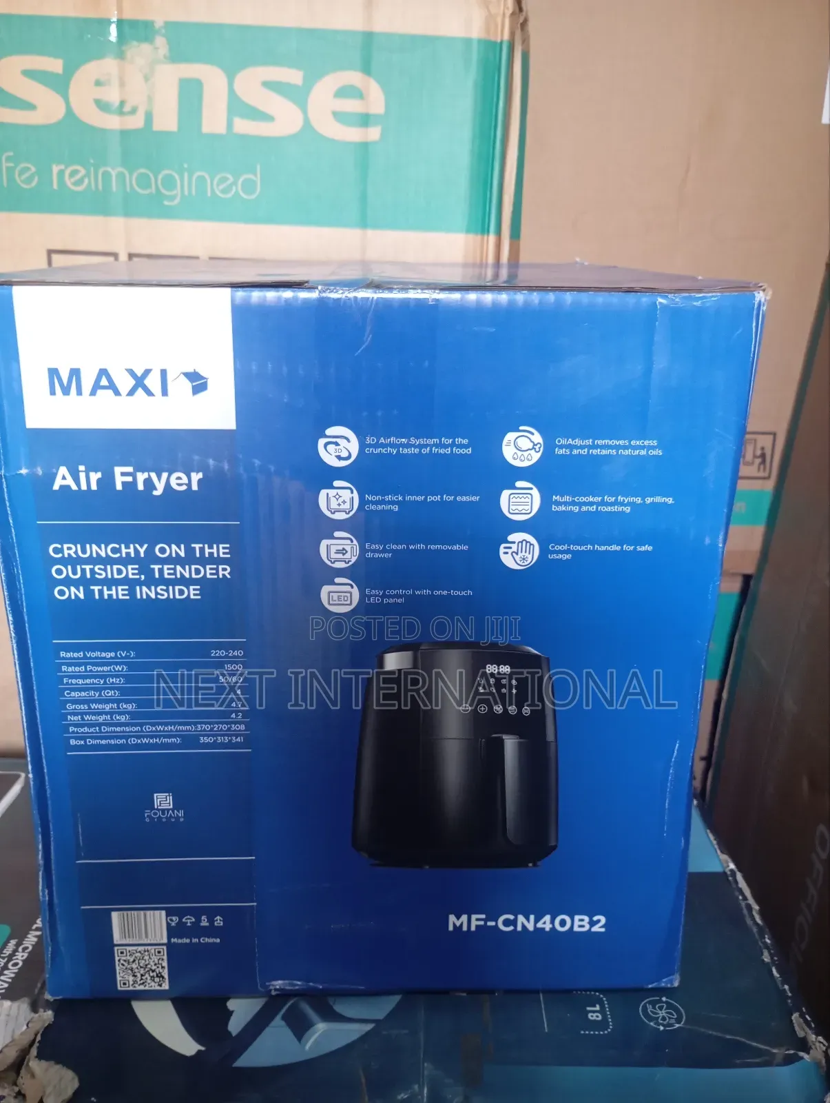 Maxi Air Fryer 4L Black Digital Control and Display