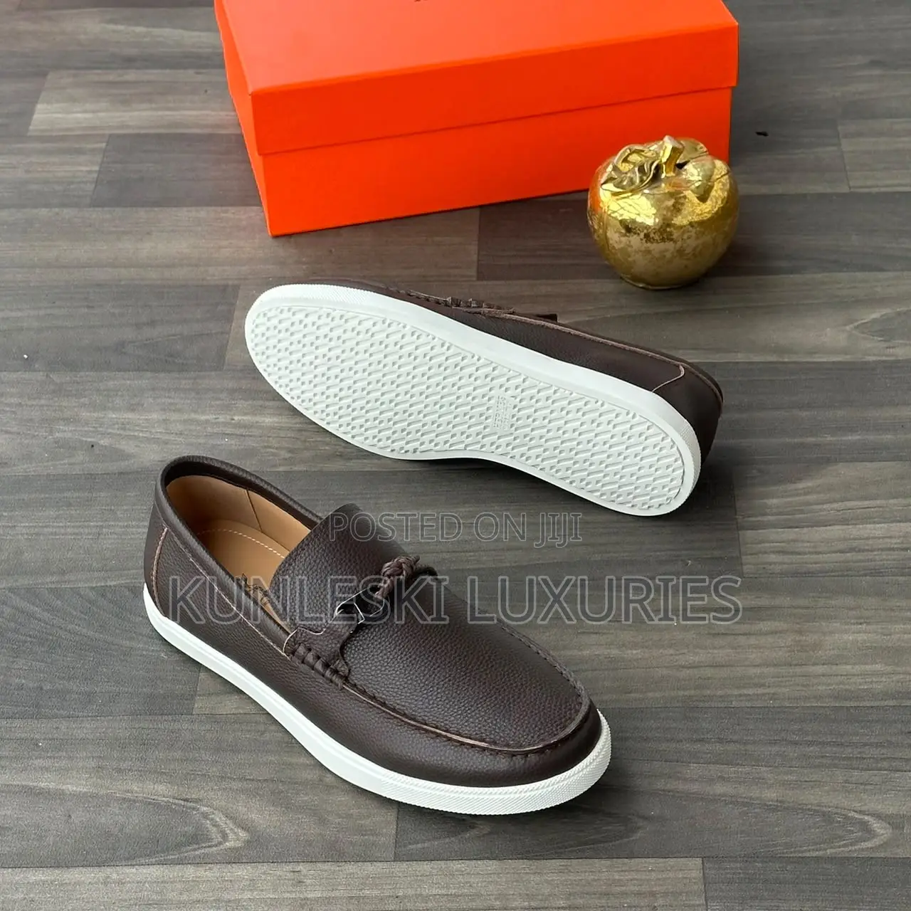 Original Hermes Moccasin Suede / Leather Sleep