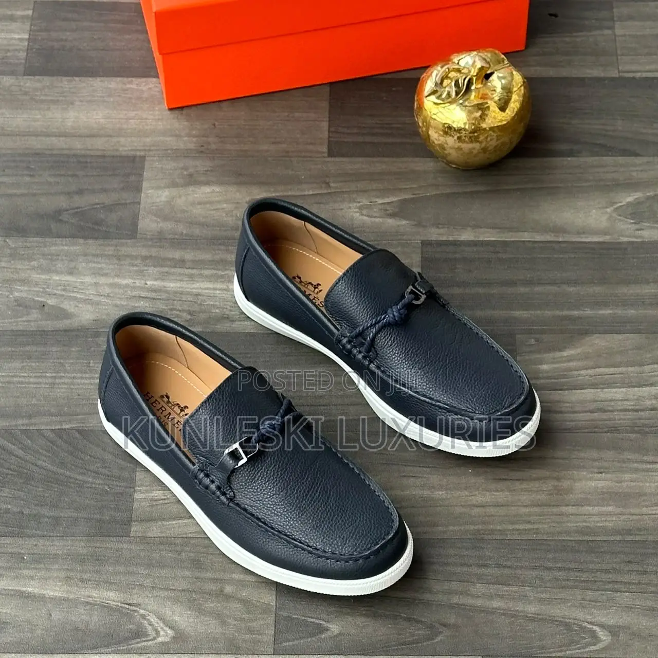 Original Hermes Moccasin Suede / Leather Sleep