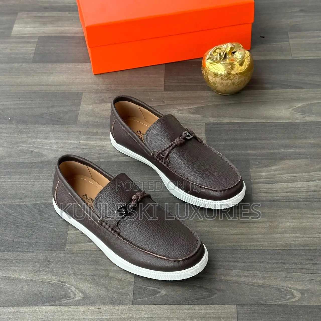 Original Hermes Moccasin Suede / Leather Sleep
