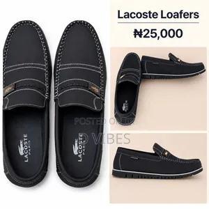 Classic Black Lacoste Loafers