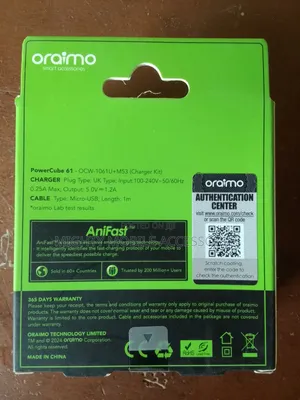 Oraimo Anti Fast Charger