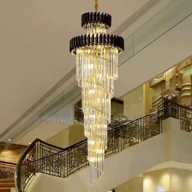 Luxury Crystal High Ceiling Staircase Chandelier