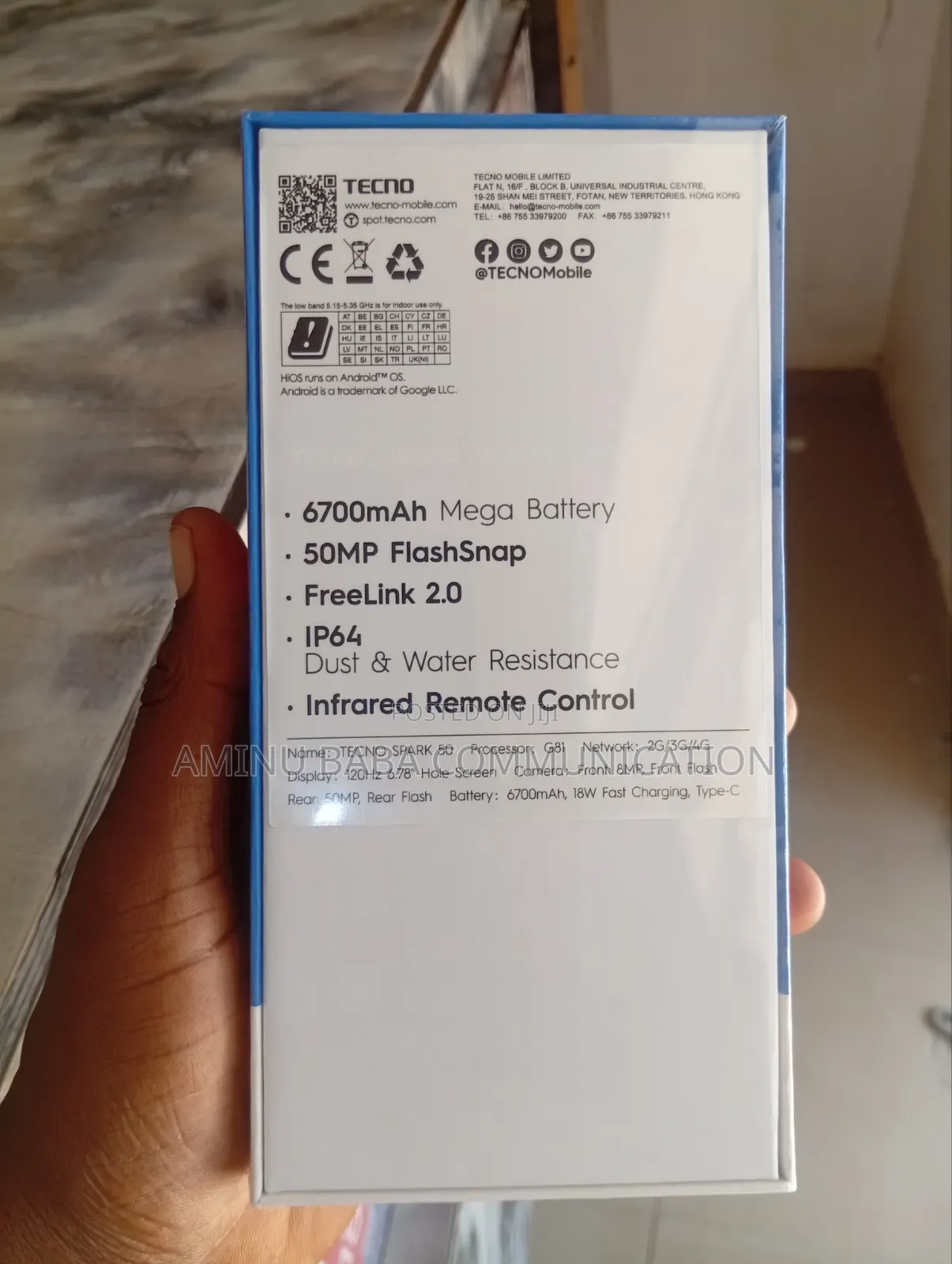 New Tecno Spark 50 128 GB Black