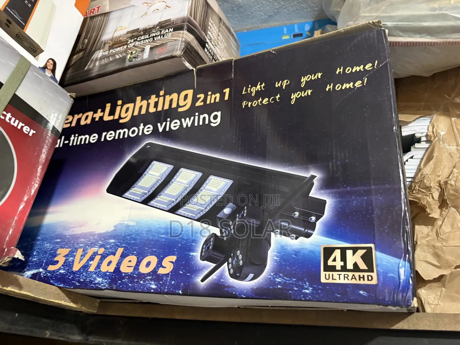 2in1 Solar Street Light With Camera 3 Lens