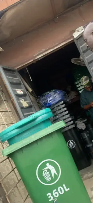 360-Liter Green Plastic Waste Bin