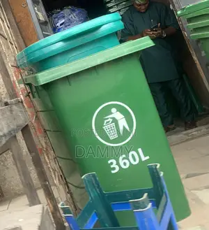 360-Liter Green Plastic Waste Bin