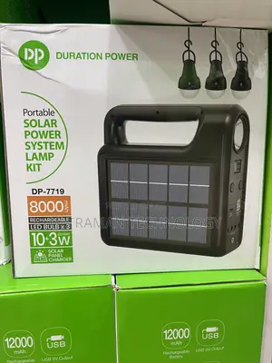 Generic Portable Solar Lighting Kit + ( 3 Dc Bulbs)