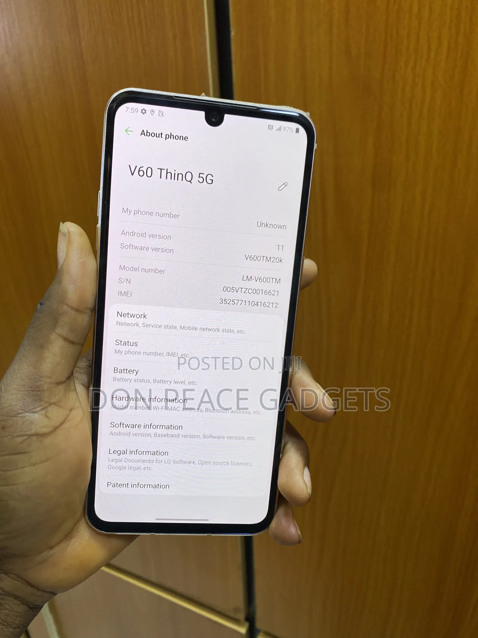 LG V60 ThinQ 5G 128 GB Blue