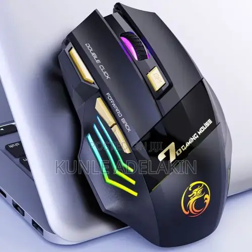 USB Rechargeable Mouse 7 Buttons 2.4G Silent Mouse