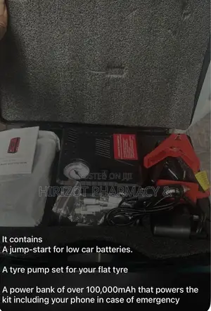 Emergency Car Kit (119,000mah Power Bank, Jump Starter, Tyre Pump)