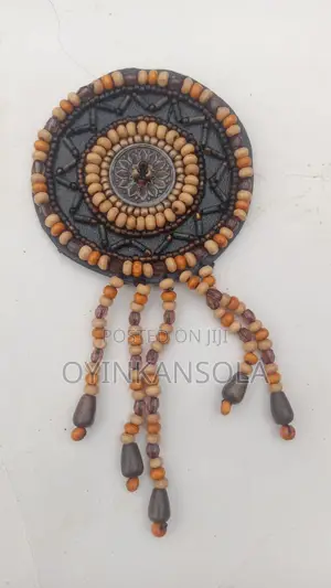 Round Tribal Beaded Appliqué