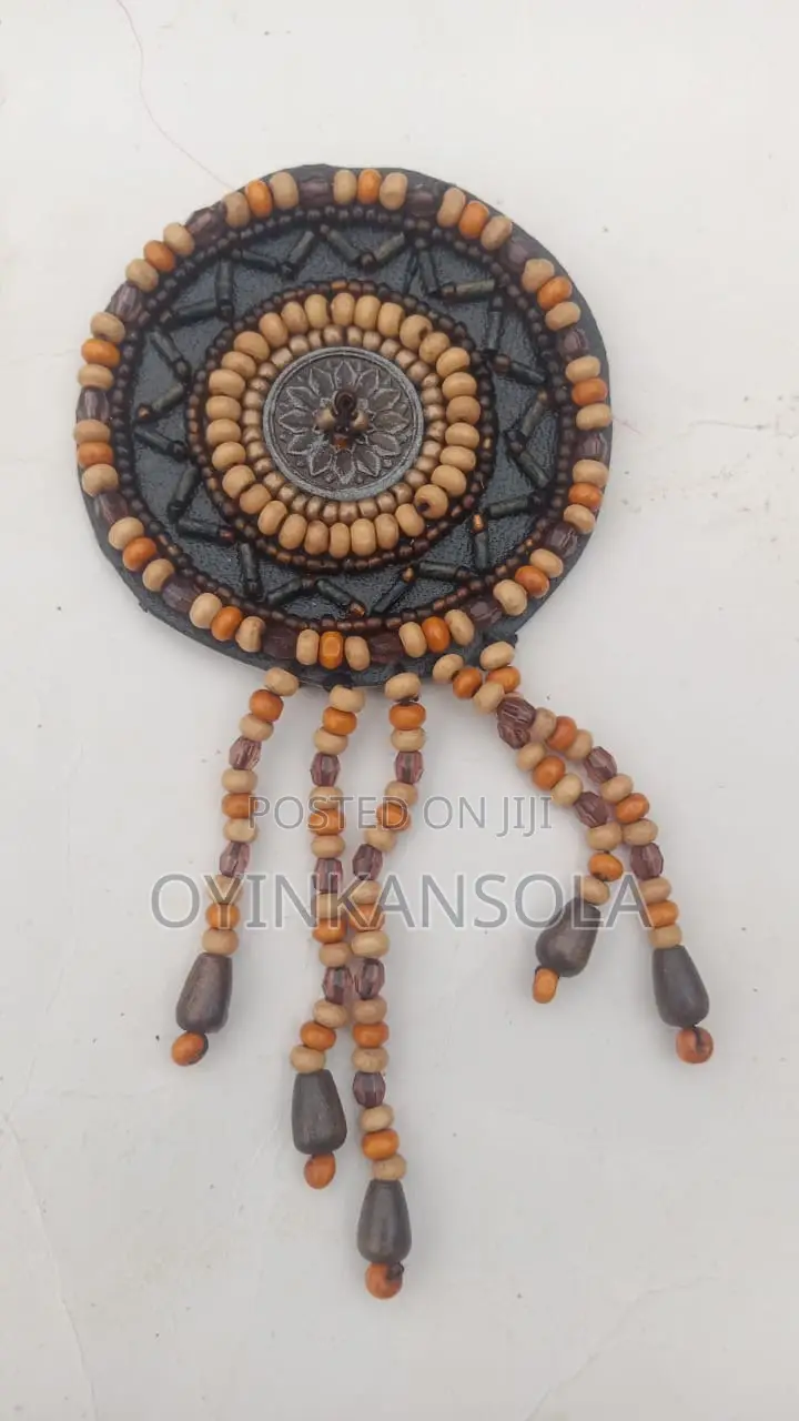 Round Tribal Beaded Appliqué