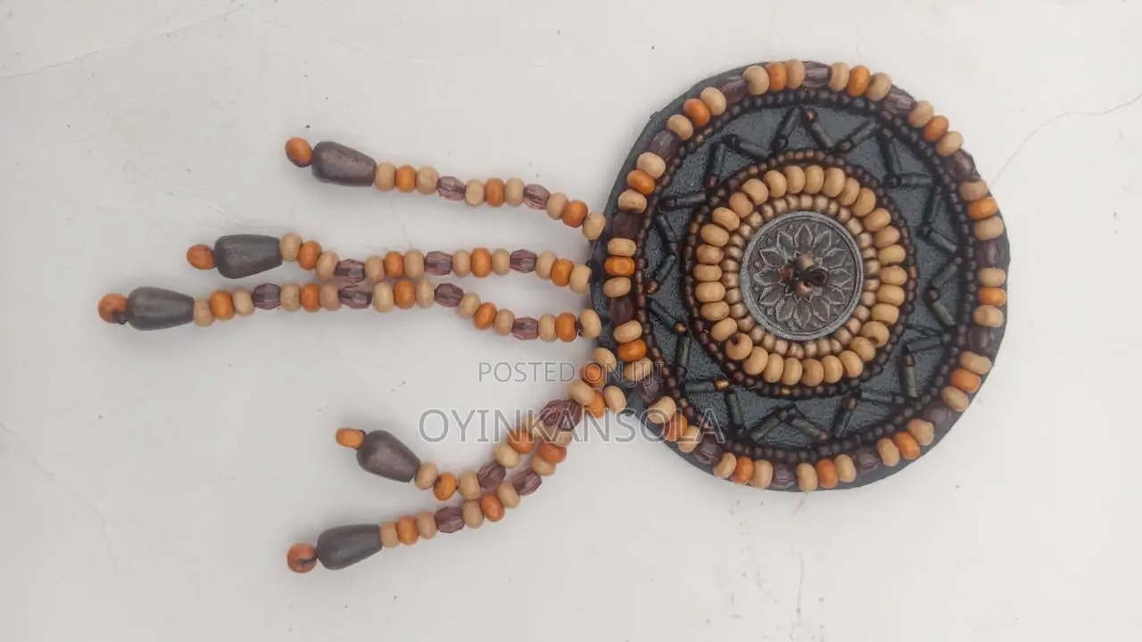 Round Tribal Beaded Appliqué