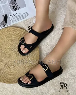 Handmade Leather Slides for Women – Multiple Colors Available"Nation