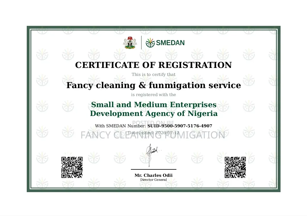 Cleaning Fumigation