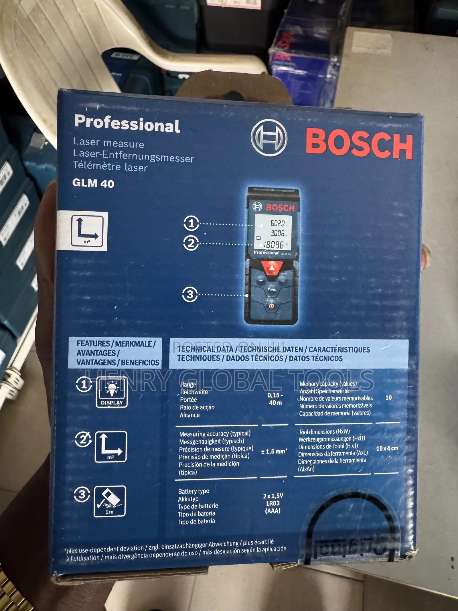 40meters Original Bosch Laser Tape Measure Tools