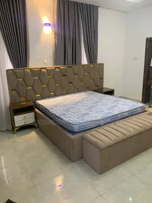 Beautiful of 86x6 Bedframe With Side Stool