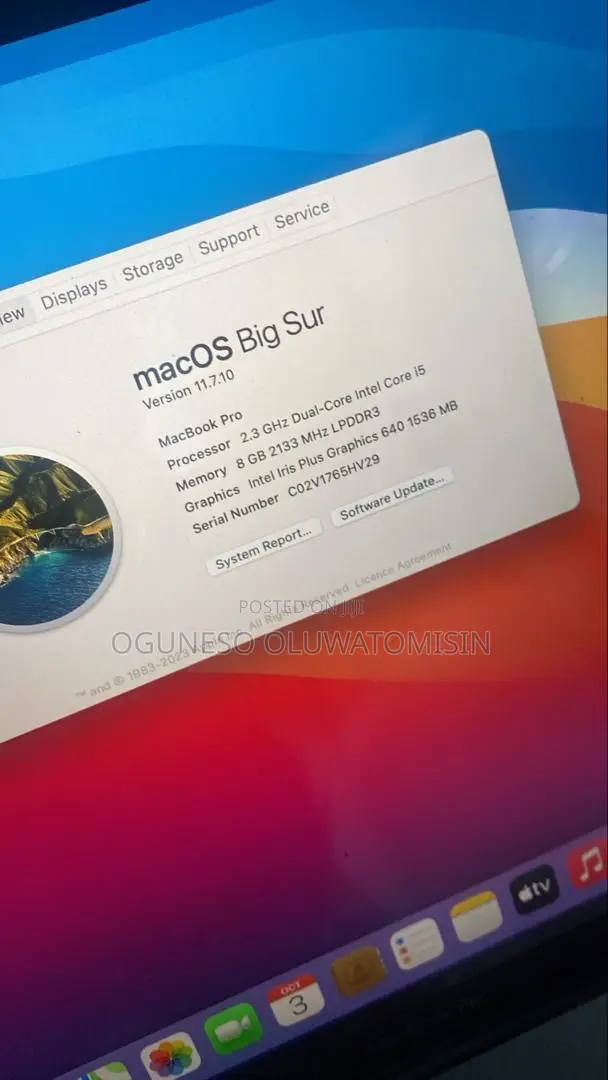 Laptop Apple MacBook 2017 8GB HDD 256GB