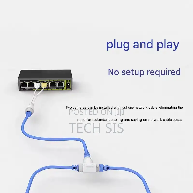 Cat6 RJ45 Network Cable Splitter. Instant Connection Expander.