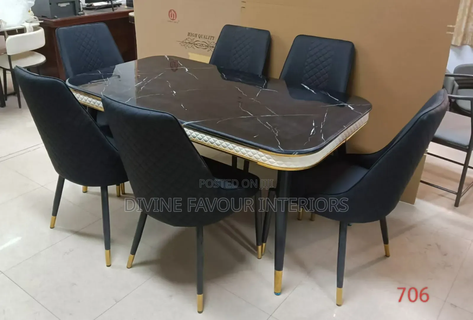 6-Seater Marble Dining Set