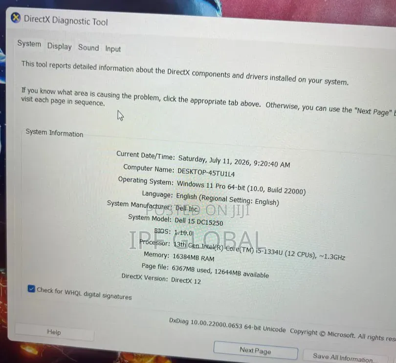 Laptop Dell 16GB Intel Core i5 SSD 1T