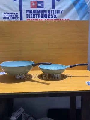 Korean Non Stick Coated Sky Blue Big Fry Pan