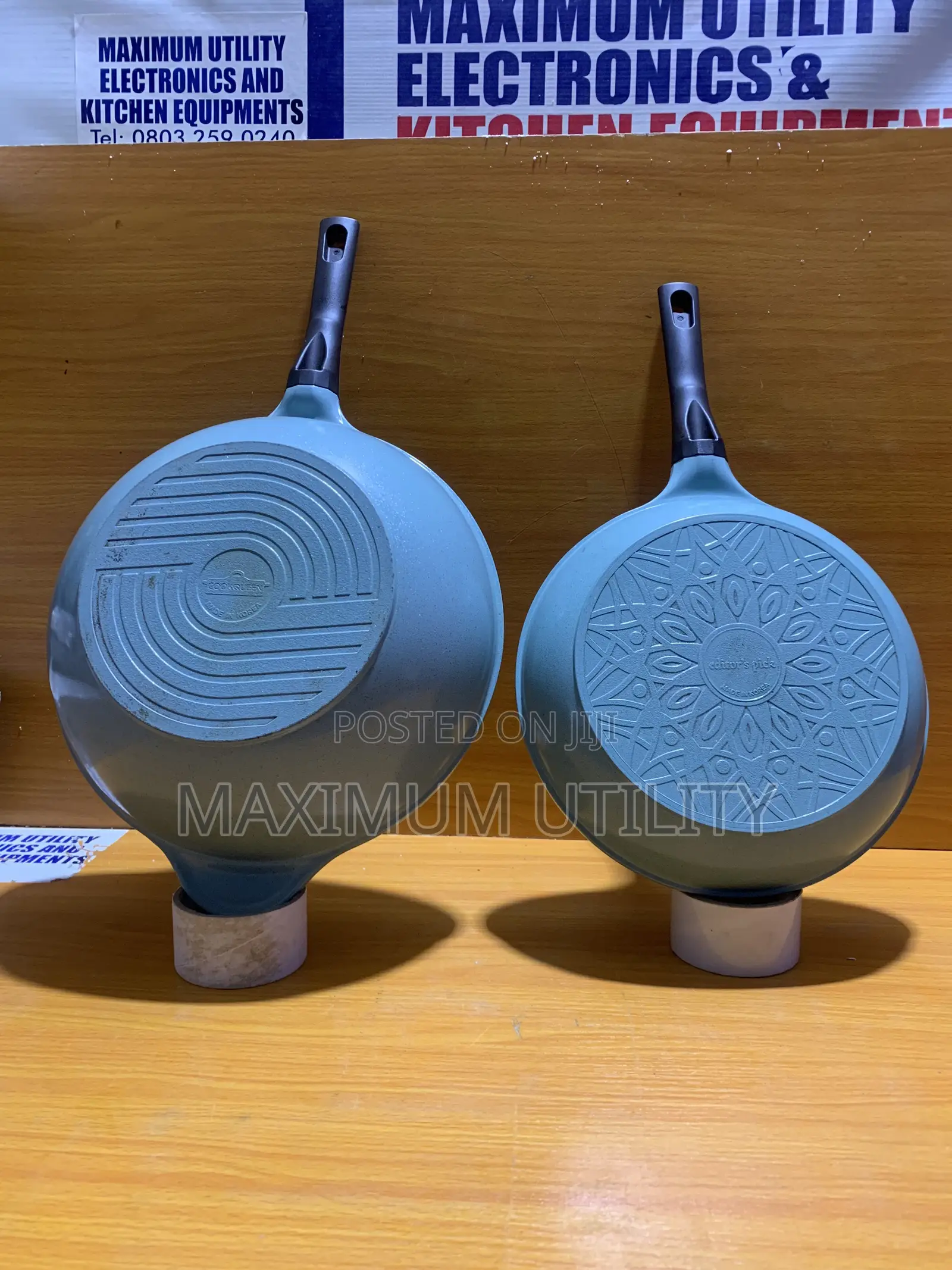 Korean Non Stick Coated Sky Blue Big Fry Pan
