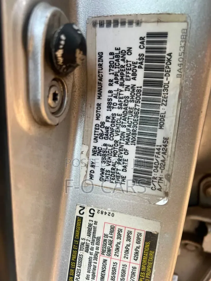 Toyota Corolla 2007 Silver