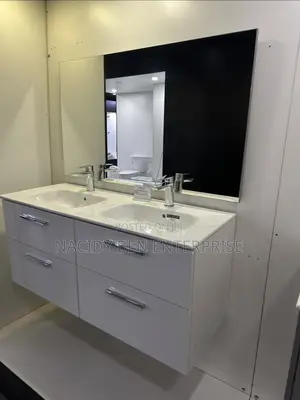 ROCA Victoria Wall-Hung Double Cabinet Basin With Double Mixer Taps
