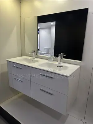 ROCA Victoria Wall-Hung Double Cabinet Basin With Double Mixer Taps