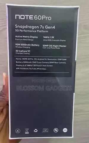 New Infinix Note 60 Pro 256 GB Gray