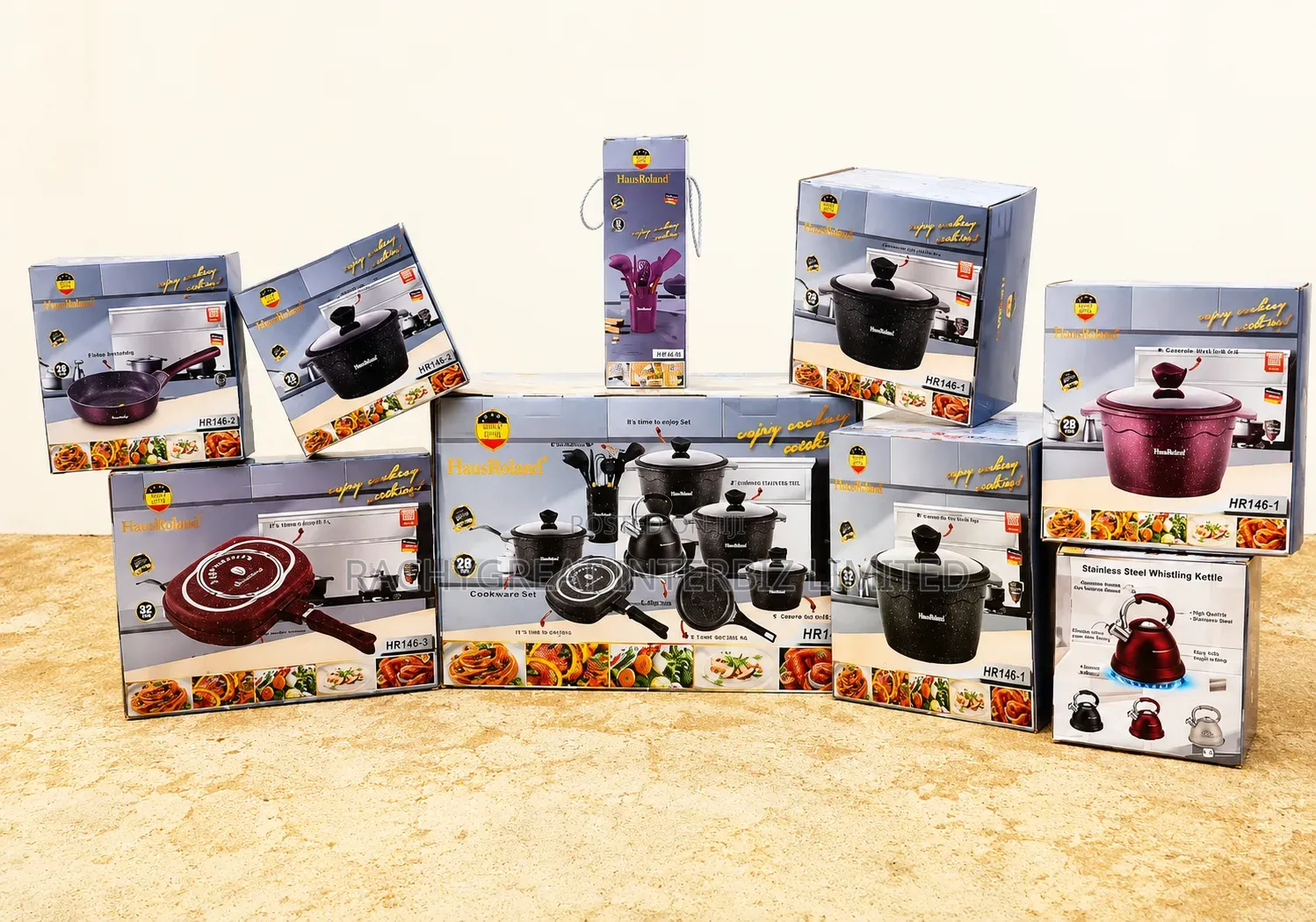 HausRoland 20-Piece Non-Stick Granite Cookware Set