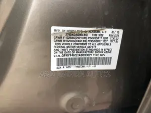 Honda Pilot 2010 Gold