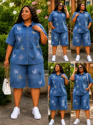 Classic Jean Short Set Trending