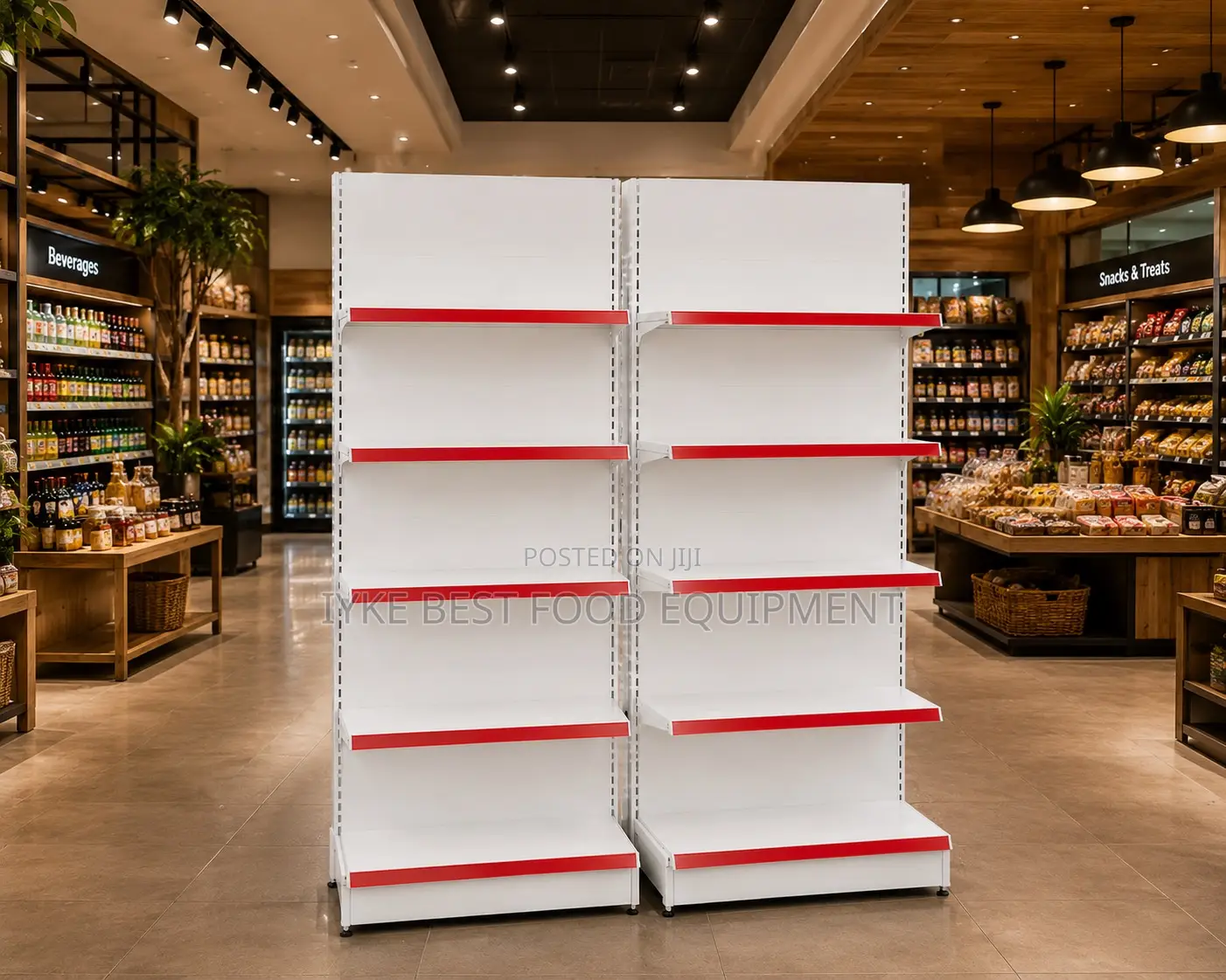 One Side Supermarket Shelves