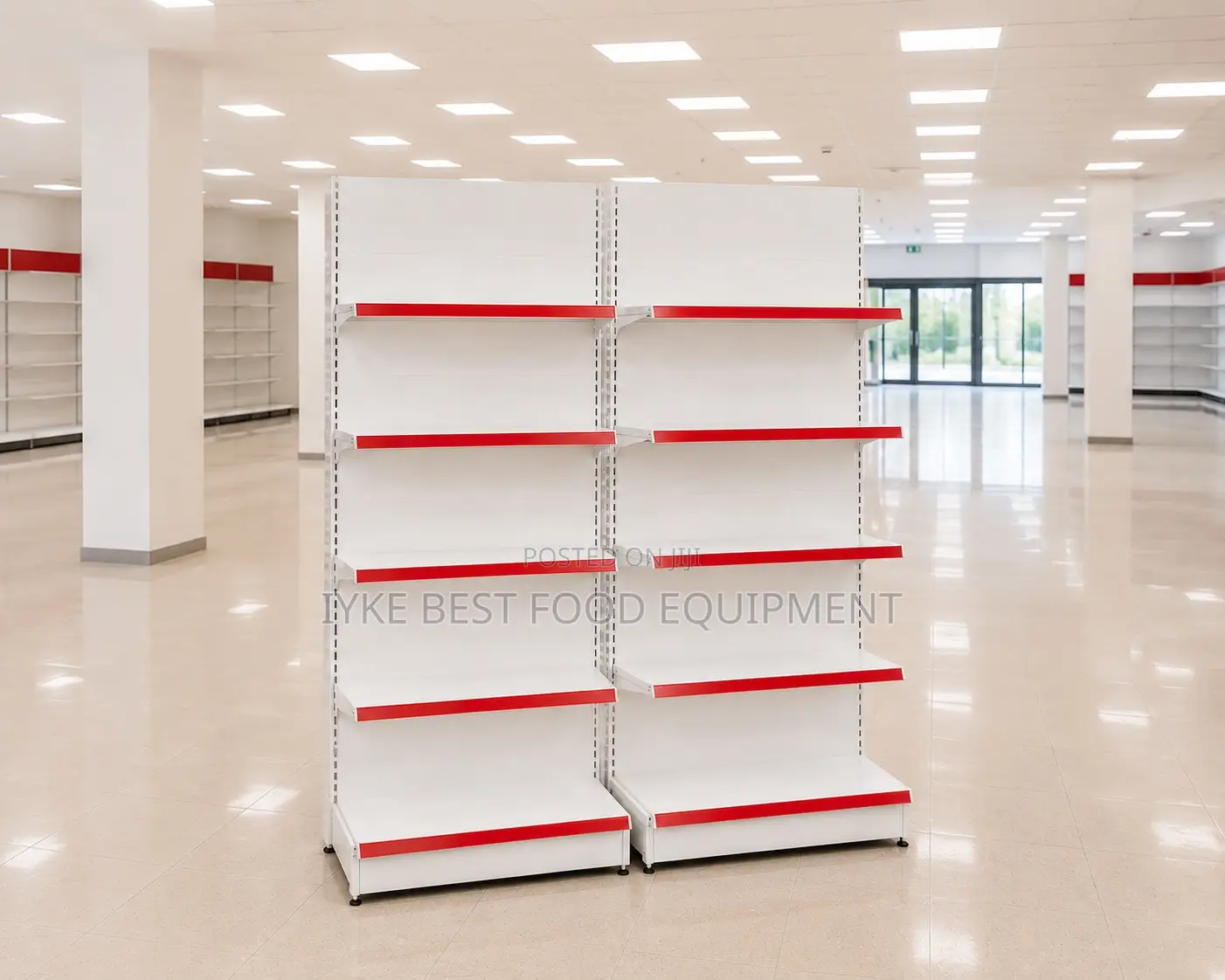 One Side Supermarket Shelves