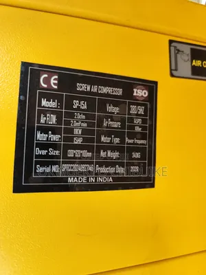 Screw Air Compressor 11Kw 10Bar Made in India