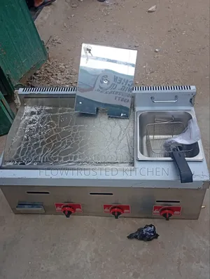 2 in 1 Gas Griddle and Deep Fryer