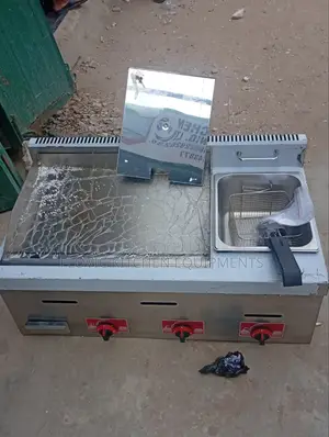 2 in 1 Gas Griddle and Deep Fryer